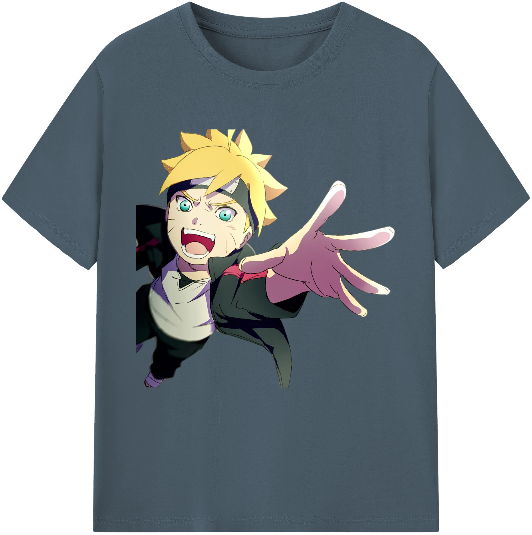（画像用） NARUTO -ナルト- うずまき ボルト Uzumaki Boruto 綿100％半袖Tシャツ（フロントプリント）